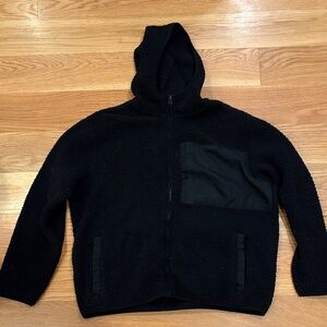 Old Navy Black Fleece Textured Jacket
